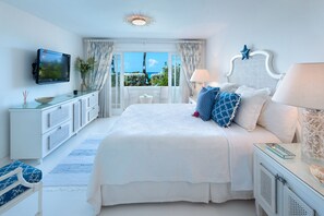 Master bedroom with view of the Barbados' Reeds Bay