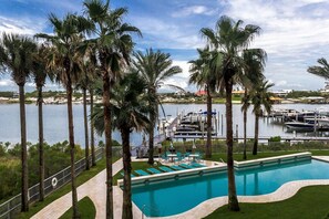 Discover unparalleled coastal access from this exclusive marina, where the serenity of the river meets the vibrant energy of the Gulf.