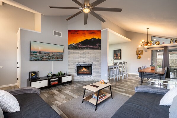 Living Room with flow into dining room 