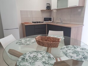 the kitchen