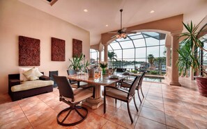 outdoor dining area