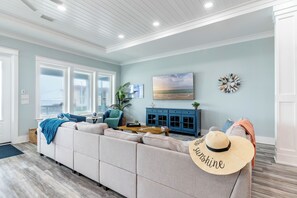 Living room and television area on main floor