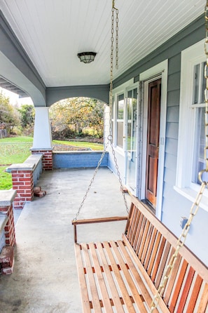 Large front porch for relaxing