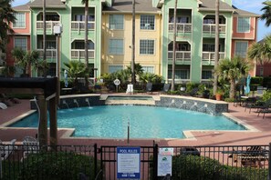 Heated pool.