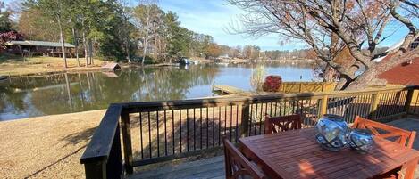 View from the deck looking over the lake.