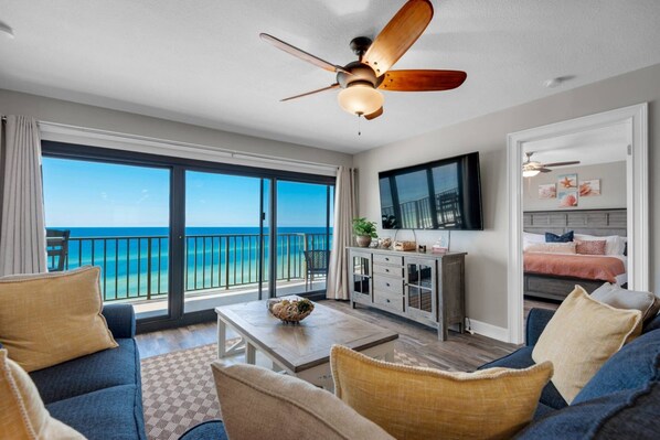 Gather around and watch a movie or just enjoy the view.