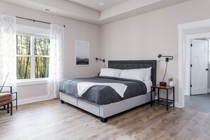 Master Bedroom with king sized bed.