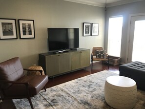 HDTV in Family Room with Patio Access