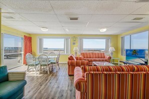 Bright and colorful living area