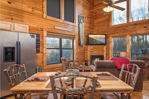 Open kitchen and living room.