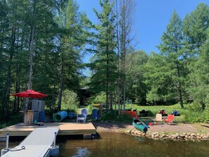 Brand new dock, table and deck area! (Four wheelers, tube not included) 