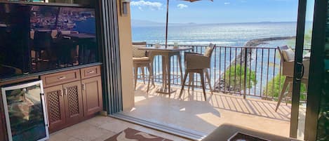 Living room onto lanai