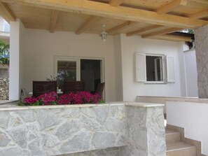 In front of the holiday house