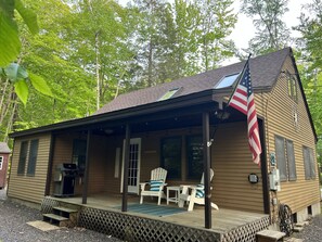 Exterior of the Lake House.
