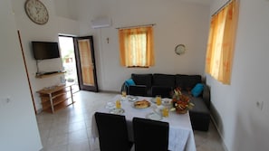 Living room and kitchen