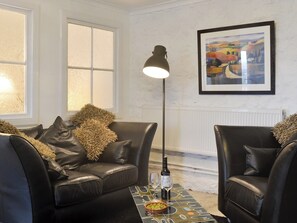Welcoming living area  | The Calving Shed, Near Neilston