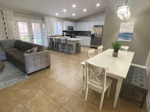 Open layout dining room and kitchen