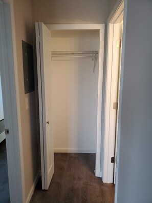 Additional storage room in the hall closet!