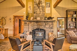 Main Living Space | Wood-Burning Stove | Open Living Space