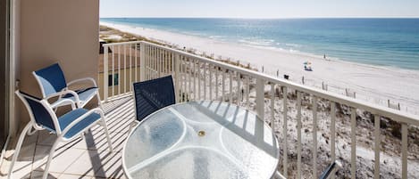 Balcony overlooking the Beach