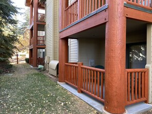 Walk out the patio and down the path to the ski hill, less than 100 steps away!