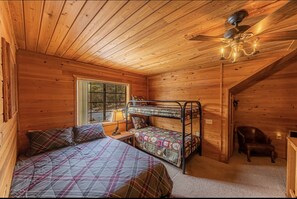 Loft with bunkbed and queen bed