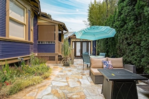 Quiet, totally secluded patio and garden invite you to relax and enjoy the outdoors.