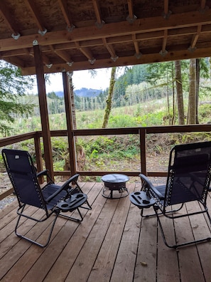 Private and secluded - view from deck to valley
