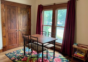 Living Room area game table