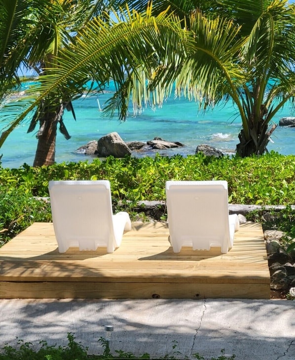 Front porch lounge chairs and view! PARADISE!