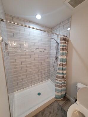 beautiful hand tiled shower