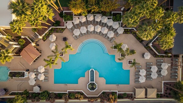 Aerial view of the pool
