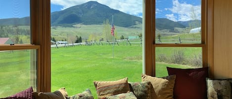 Views of Mt Maurice from the living room at Elk Ridge