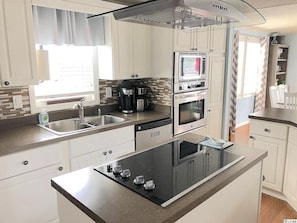 Large, modern kitchen with stainless steel appliances and everything you need