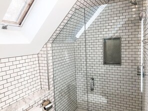beautifully tiled shower
