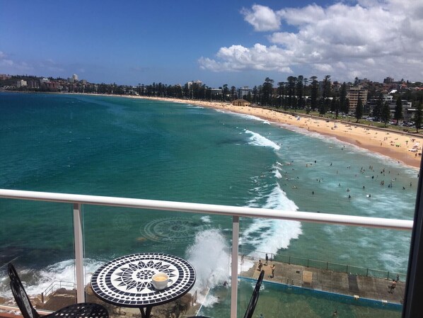 View over Manly beach from main balcony 