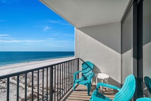 Beachfront Condo with Private Balcony overlooking the beach and the Gulf of Mexico