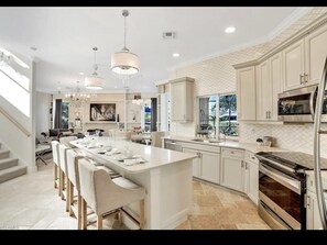 Fully stocked kitchen