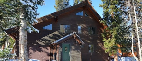 Front of Cabin after First Snow!