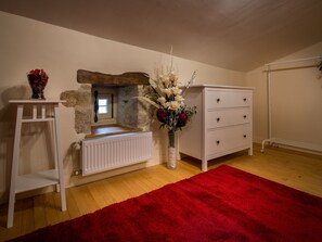 Main gite bedroom, with ensuite bathroom