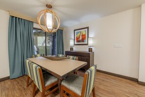 Reconnect with loved ones over a meal at the dining table.