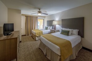 Drift to sleep in a comfortable bed after a wonderful day outside.