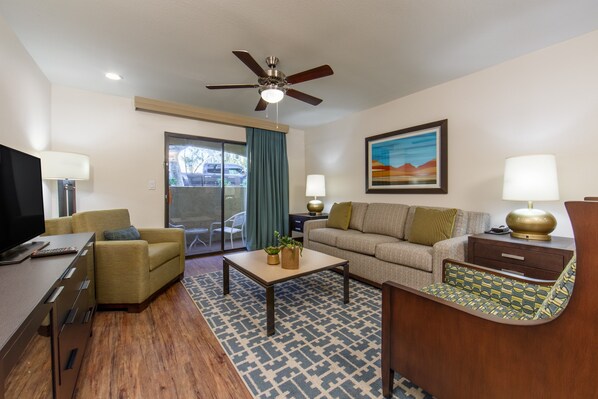 Relax and rejuvenate in the cozy living room.