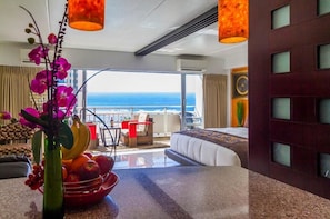 Your open concept kitchen looking out to that magnificent Pacific Ocean !