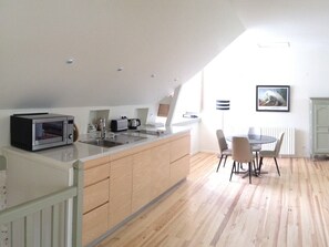 The Loft Apartment - Open plan kitchen, dining and sleeping area 55m2