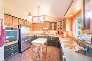 Fully equipped kitchen for all your cooking needs.
