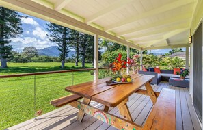 Lots of covered deck space, you will enjoy this quiet retreat.