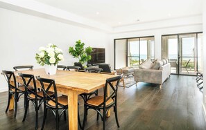 Main living and dining area upstairs
