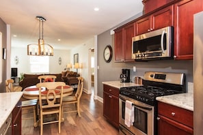 Spacious, updated kitchen and seating area