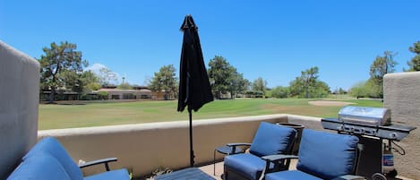 Patio off living room.